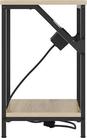 vidaXL Κομοδίνο Δρύς Sonoma 38 x 30 x 48 εκ. Επεξεργασμένο ξύλο