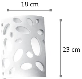 Επιτοίχιο φωτιστικό λευκό από γύψο 1XE14 D:18cm (43343)