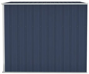 vidaXL Αποθήκη Κήπου Επιτοίχια Ανθρακί 118 x 194 x 178 εκ από Ατσάλι
