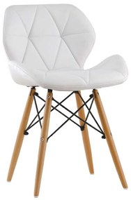 Καρέκλα Margo10-0066 47X53X72cm White Wood, Polypropylene