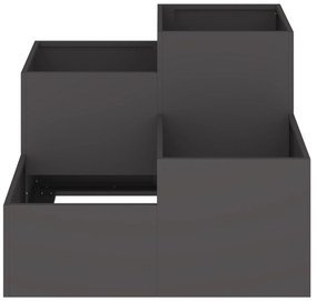 vidaXL Κήπος Γλάστρα 80x80x60 εκ Μαύρο Χάλυβα