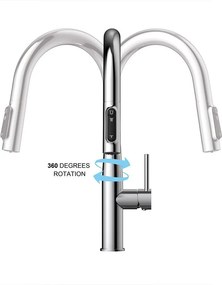 Orabella Pure Water 20139 Chrome - Μπαταρία Κουζίνας Φίλτρου με Ντους