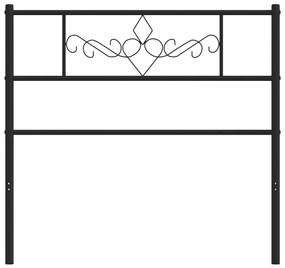 vidaXL Κεφαλάρι Μαύρο 75 εκ. Μεταλλικό