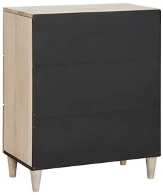 vidaXL Πλαϊνό γραφείο Λευκό 60 x 33 x 75 cm Μασίφ ξύλο μάνγκο