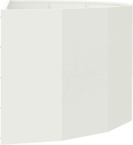 vidaXL Γλάστρα Λευκό 120 x 60 x 50 εκ. Ατσάλι