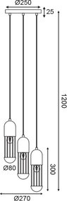 Φωτιστικό Οροφής Τρίφωτο Aca Lab HM173P27WH White