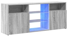 vidaXL Έπιπλο Τηλεόρασης με LED Γκρι Sonoma 120 x 30 x 50 εκ.