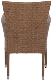 Καρέκλα - Πολυθρόνα NISHA C5684.02 Μεταλλική με Wicker Καφέ - Μόκα &amp; Μαξιλάρι 58x60x87 εκ. 58x60x87 εκ.