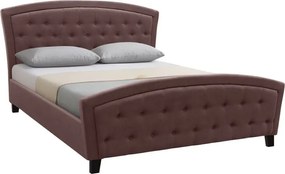 Κρεβάτι Alexia Megapap υφασμάτινο χρώμα καφέ 160x200εκ.