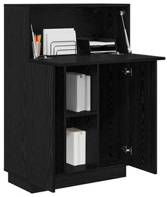 vidaXL Γραφείο Μαύρη Οξυά 71.5 x 31.5 x 106.5 εκ Επεξεργασμένο ξύλο