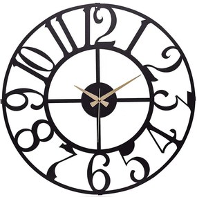 Ρολόι Τοίχου Bonni New 902LMN1158 Φ41cm Black-Gold Wallity Metal