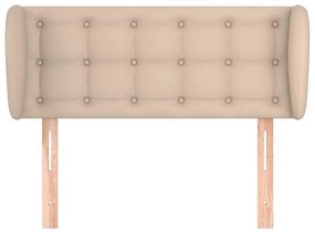 Κεφαλάρι με Πτερύγια Καπουτσίνο 83x23x78/88 εκ. Συνθετικό Δέρμα - Καφέ