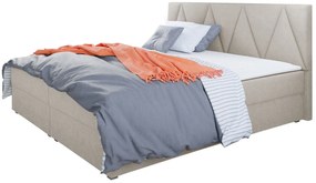 Επενδυμένο κρεβάτι Fado III με στρώμα και ανώστρωμα-140 x 200-Mpez