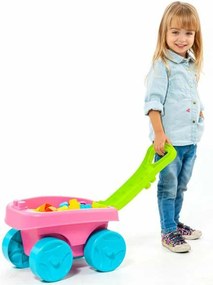 Δομικά Στοιχεία Moltó    20 Τεμάχια Καροτσάκι Ροζ