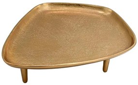 Διακοσμητικός Δίσκος Με Πόδια 934-225-061 34x28x7cm Gold Μέταλλο