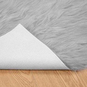 vidaXL Ψεύτικο Δέρμα Προβάτου Χαλί Tafalla Γκρι 80 x 250 cm