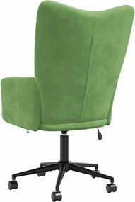 vidaXL Πολυθρόνα Relax Ανοιχτό Πράσινο Βελούδινη