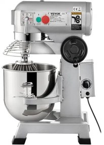 VEVOR Commercial Stand Mixer, 15Qt Stainless Steel Bowl, 850W Heavy Duty Electric Food Mixer with 3 Speeds Adjustable 113/184/341 RPM, Dough Hook Whisk Beater Included, Perfect for Bakery Pizzeria