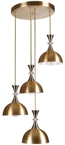 Φωτιστικό Οροφής 534LUN3871 Φ25x70cm 4xE27 40W Gold Opviq