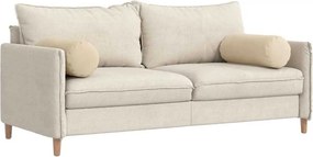 vidaXL Μαξιλάρια Στήριγμα 2 pcs Κρεμ Ø 25 x 70 cm Ύφασμα Μικροΐνας