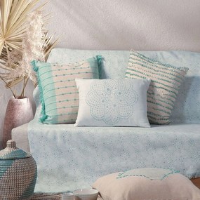 Ριχτάρι Restless White-Aqua Nef-Nef Two-seater 170x250cm Cotton-Polyester
