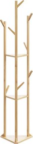 vidaXL Βάση για Ρούχα με Γάντζους και Ράφια 39x33x166 εκ. από Μπαμπού