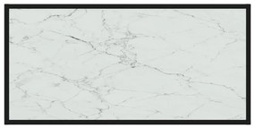 Τραπεζάκι Σαλονιού Λευκό 100 x 50 x 35 εκ. από Ψημένο Γυαλί - Λευκό
