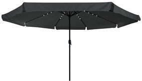 vidaXL Ομπρέλα Κήπου Ανθρακί, Μαύρο 395 x 395 x 245 εκ.