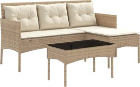 vidaXL Σετ Καναπέ Κήπου με μαξιλάρι 2 pcs συνθετικό ρατάν