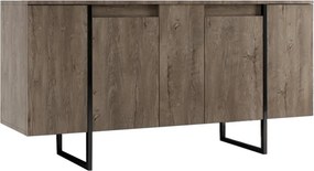 Μπουφές Luxe Megapap χρώμα καρυδί 160x35x80εκ.