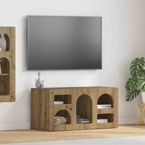vidaXL Ντουλάπι TV ELST 80 x 35 x 40 εκ Artisan Oak Επεξεργασμένο Ξύλο