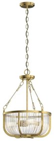 Κρεμαστό Φωτιστικό Οροφής 3xE27 Roux Quintiesse Elstead Lighting-QN-ROUX3-NBR-Ορείχαλκος QN-ROUX3-NBR