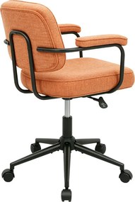 Καρέκλα γραφείου Leberta pakoworld terracotta ύφασμα 64x63,5x86-96εκ