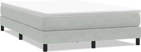 vidaXL Box Spring Κρεβάτι χωρίς στρώμα ανοιχτό γκρι Βελούδινο