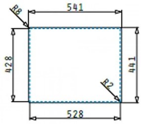 Νεροχύτης Κουζίνας Ανοξείδωτος Pyramis Lume 50x40 εκ. 1B 54x44x21 εκ.