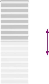 vidaXL Ζέβρα τυφλή Ανοιχτό Γκρι Πλάτος υφάσματος 70,9 εκ. Πολυεστέρας