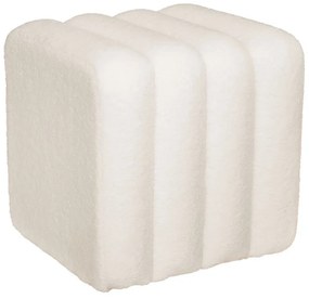 TOGO Σκαμπό Βοηθητικό, Teddy Ύφασμα Εκρού  40x40x41cm [-Εκρού-] [-Ύφασμα-] Ε7038,1