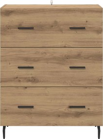 vidaXL Πλαϊνό γραφείο Artisan Oak 69,5 x 34 x 90 εκ.