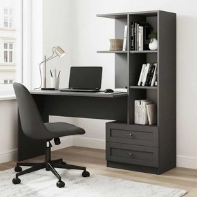 Γραφείο εργασίας Mantra Megapap χρώμα ανθρακί 150x60x152εκ.