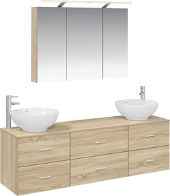vidaXL Σετ Επίπλων Μπάνιου 4 pcs Sonoma Δρυς