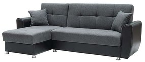 Καναπές Γωνιακός Vera 240x146x85cm Grey 828-82-056 Τεχνόδερμα,Ύφασμα