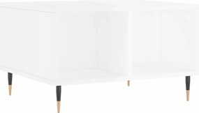 vidaXL Τραπεζάκι Σαλονιού Γυαλ. Λευκό 60x50x36,5 εκ. Επεξεργ. Ξύλο