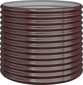 vidaXL Ζαρντινιέρα Καφέ 80x80x68 εκ. Γαλβανισμένος χάλυβας