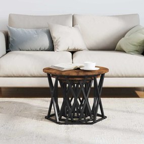 vidaXL Κομοδίνο Μονάδας 3 pcs Καπνιστό Δρύς