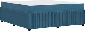 vidaXL Σκελετός Κρεβατιού Μπλε 180 x 200 cm ύφασμα
