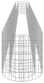 Συρματοκιβώτιο-Γλάστρα Υπερυψωμένη 610x50x50 εκ. Γαλβαν. Ατσάλι - Ασήμι