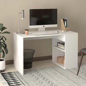 Γραφείο εργασίας Smyrna Megapap χρώμα λευκό 120x60x74,4εκ.