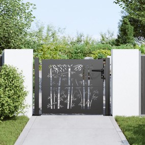 vidaXL Πύλη Κήπου, Πύλη Κήπου 105x75 εκ Υλικό Corten Σχεδιασμός Μπαμπού