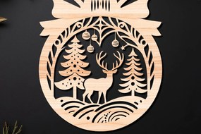 Σετ των 3 Intra απο ξύλο plywood 3mm-4mm πάχος Χριστουγεννιάτικο Στολίδι Δίασταση 8x8 cm INTRAFABR-110144850