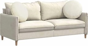 vidaXL Μαξιλάρια καθισμάτων 2 pcs Κρεμ Ø50 x 19 εκ Βελούδο